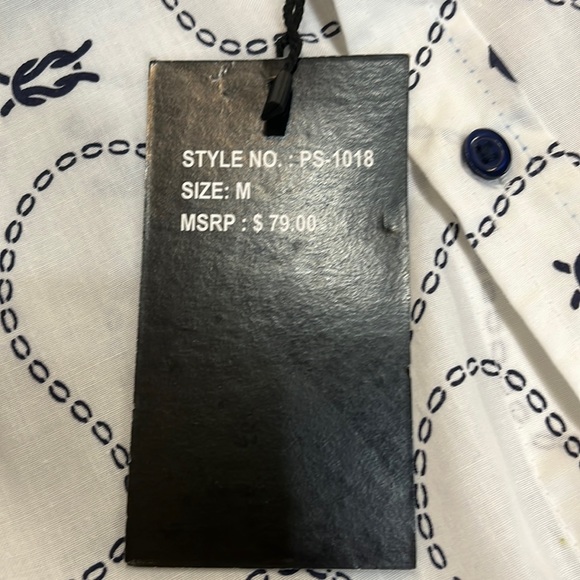 NWT Blue & White Nautical Cotton Blend European Slim Fit. Multiple sizes - Picture 5 of 7